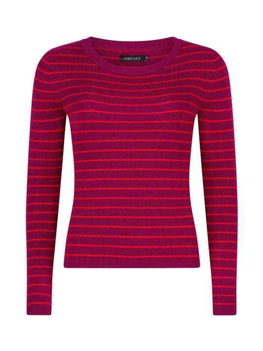 Knitted top Devina fuchsia purple/red