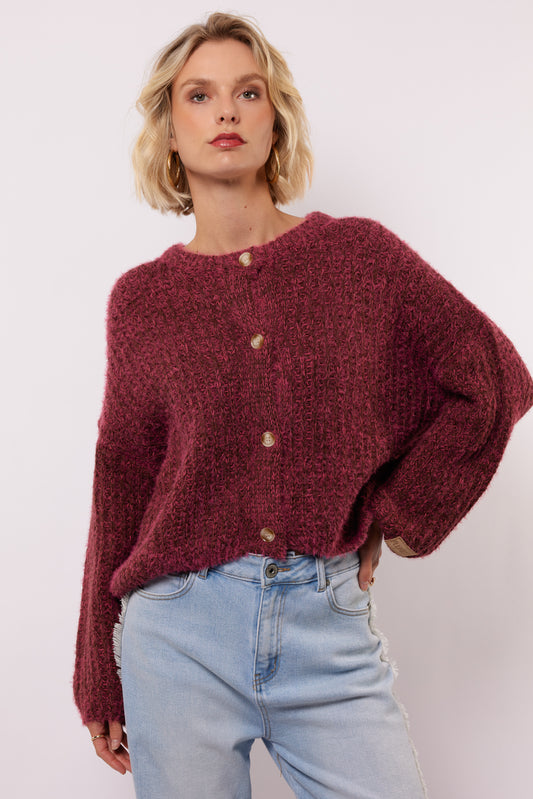 Kalista knit cardigan fresh raspberry
