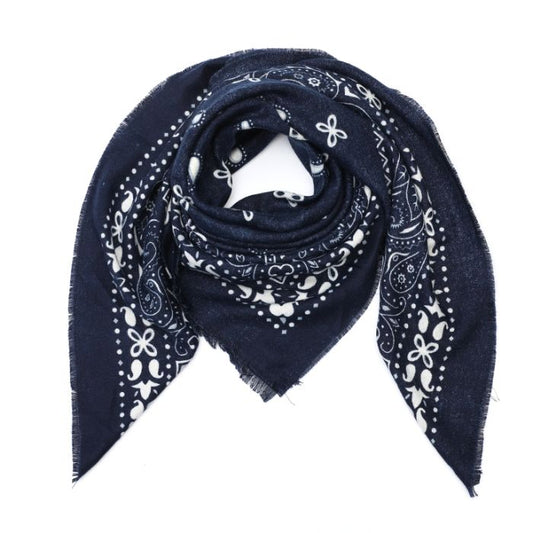 Paisley sjaal bordeaux navy