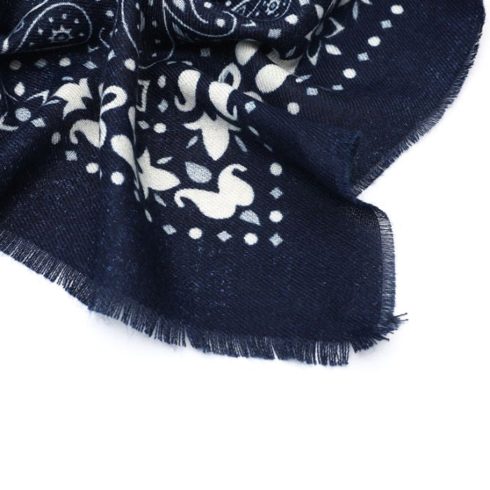 Paisley sjaal bordeaux navy