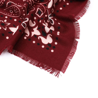 Paisley sjaal bordeaux rood