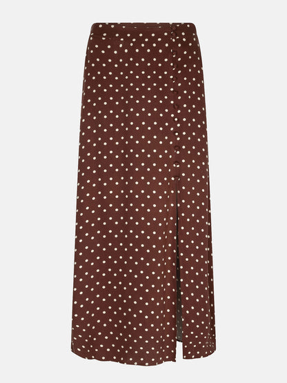 Skirt Louis bruin polkadot