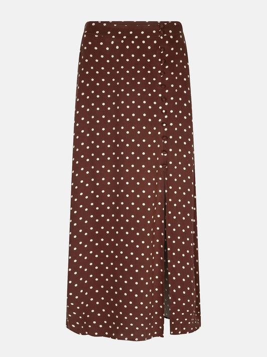 Skirt Louis bruin polkadot