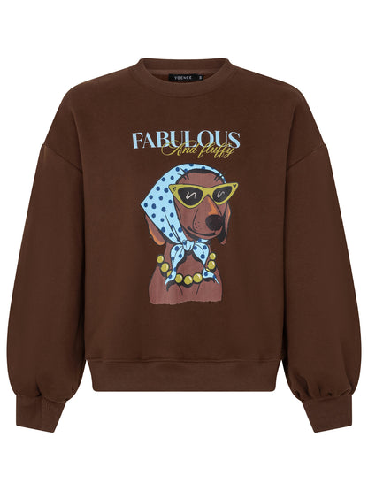 Iconic and fluffy sweater brown