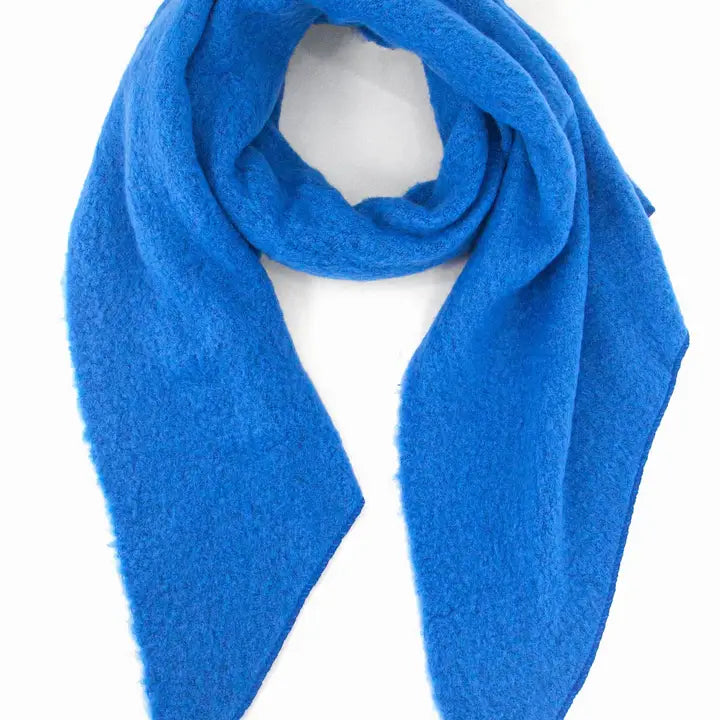 Sjaal asymmetrisch cobalt blauw