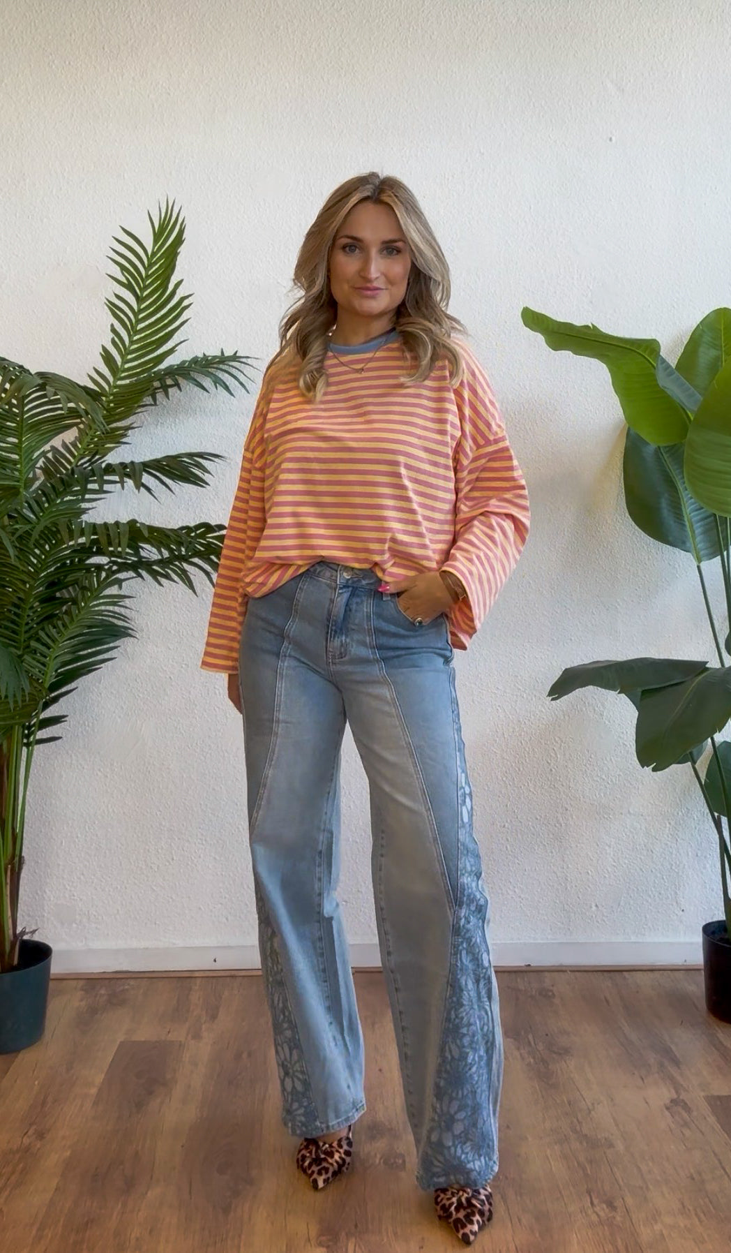 Flower jeans