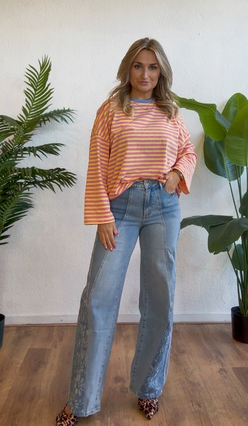 Flower jeans