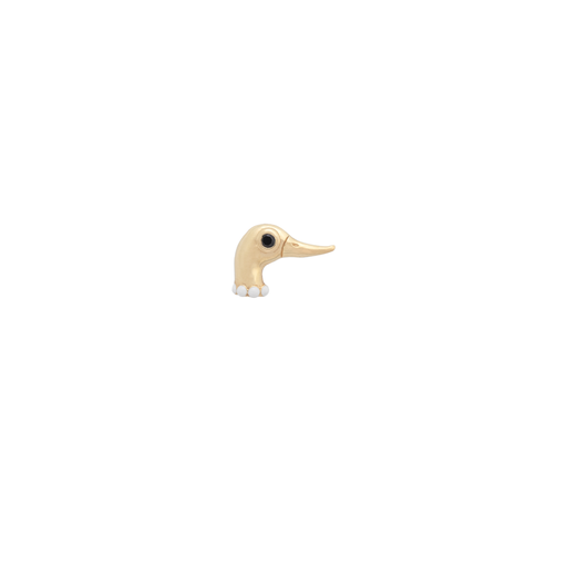Single posh duck stud earring (per stuk)