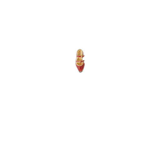 Single ruby slipper stud earring (per stuk)