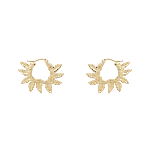 Sunflower petals hoop earring (set)