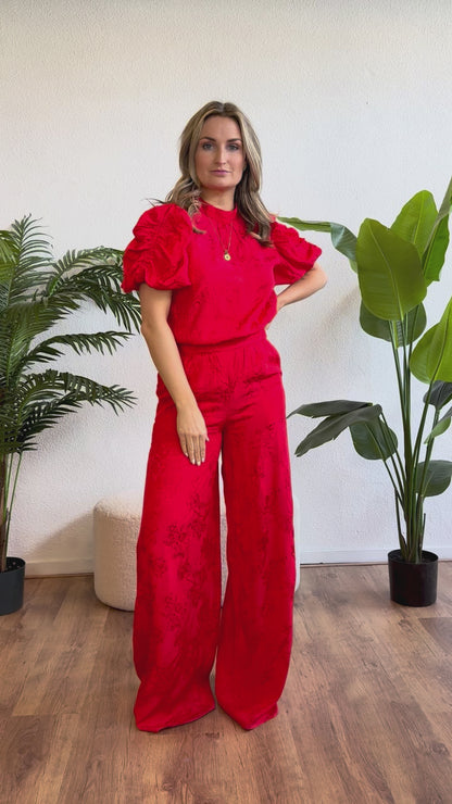 Rosie pants poppy red