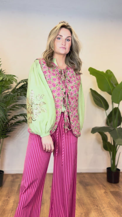 Gilet Esmira pink flower