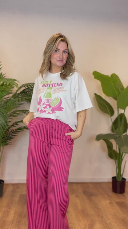T-shirt juicy bottle berry pink