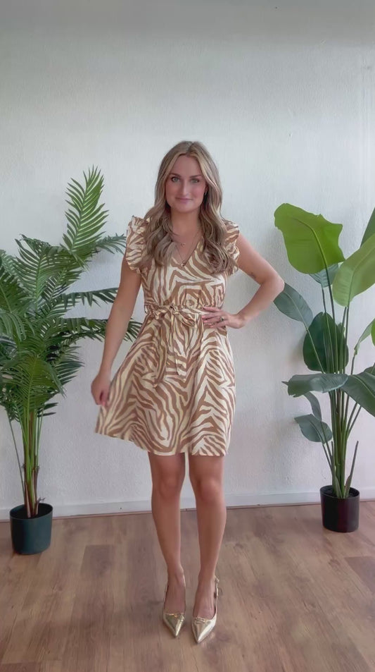 Zebra dress sand