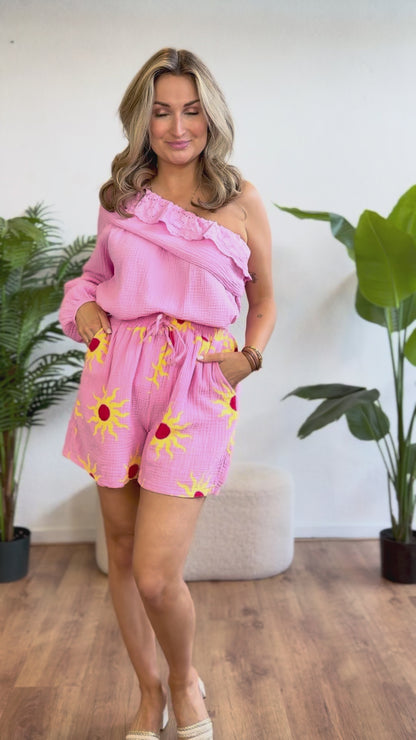 Pink sun short