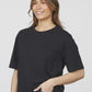 Zwart basis t-shirt losvallend