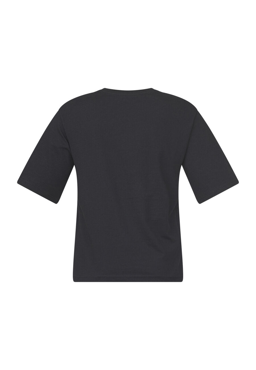 Zwart basis t-shirt losvallend