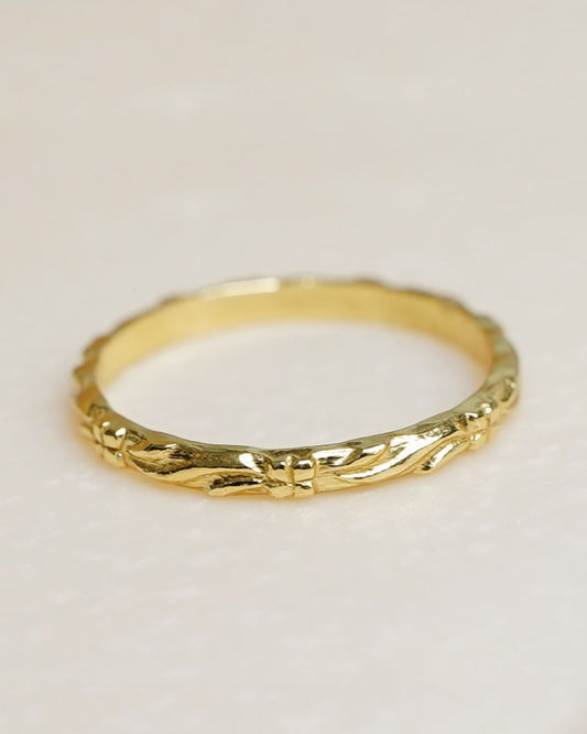 Etnic gold ring 4234