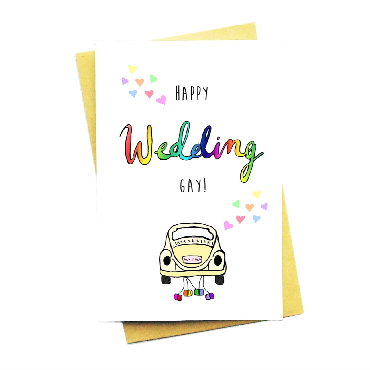 Happy wedding gay kaart